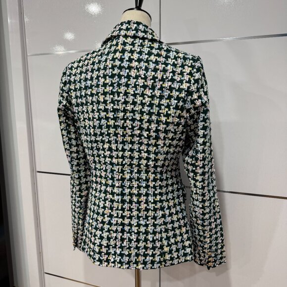 New Attentif Paris Golden Button Knitted Double Breasted Blazer, Size 38/M - Picture 10 of 17